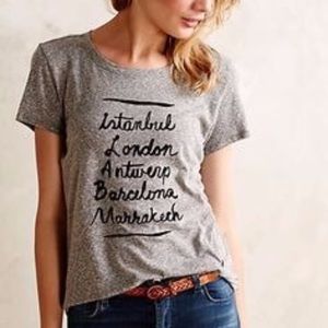 Anthropologie cities graphic tee, size S